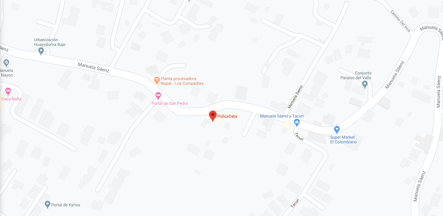 Ubicación PolluxData